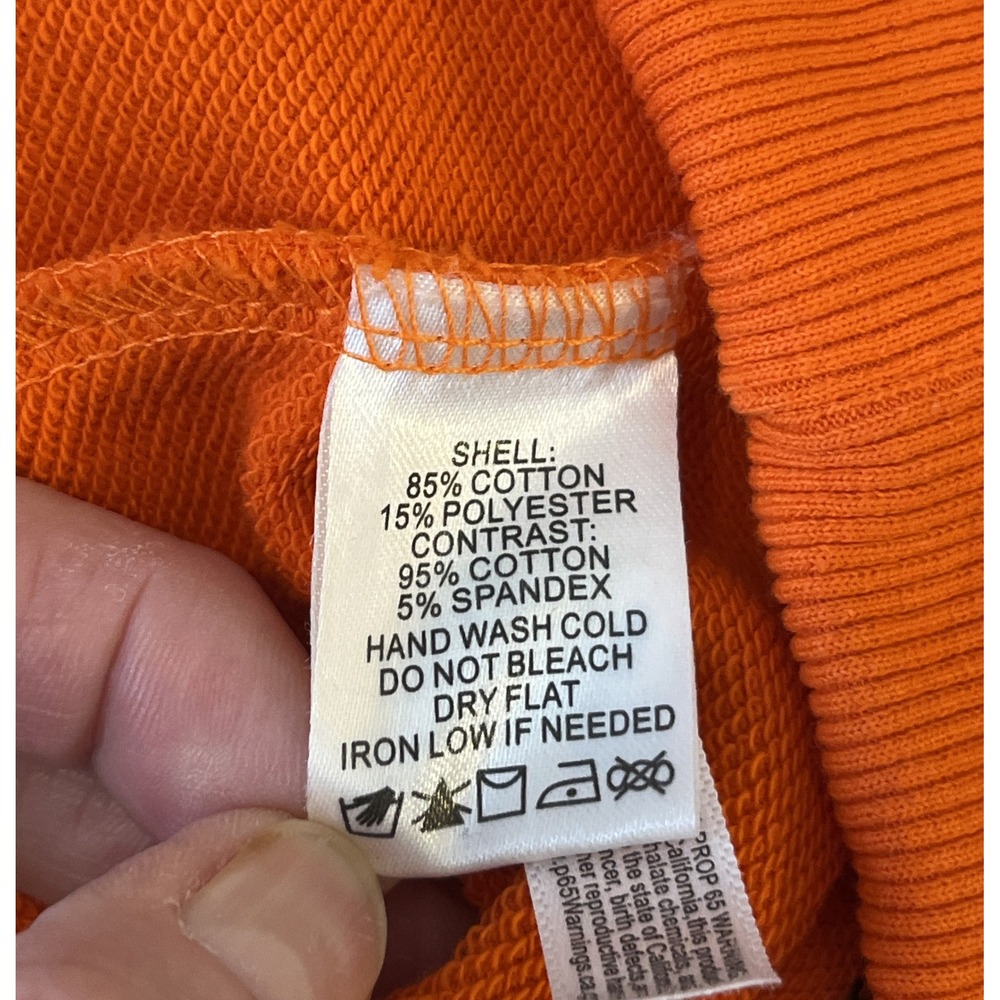 Fantastic Fawn Size M Orange Halloween Relaxed Sweatshirt Sequin Ghost Pumpkin - Picture 5 of 7